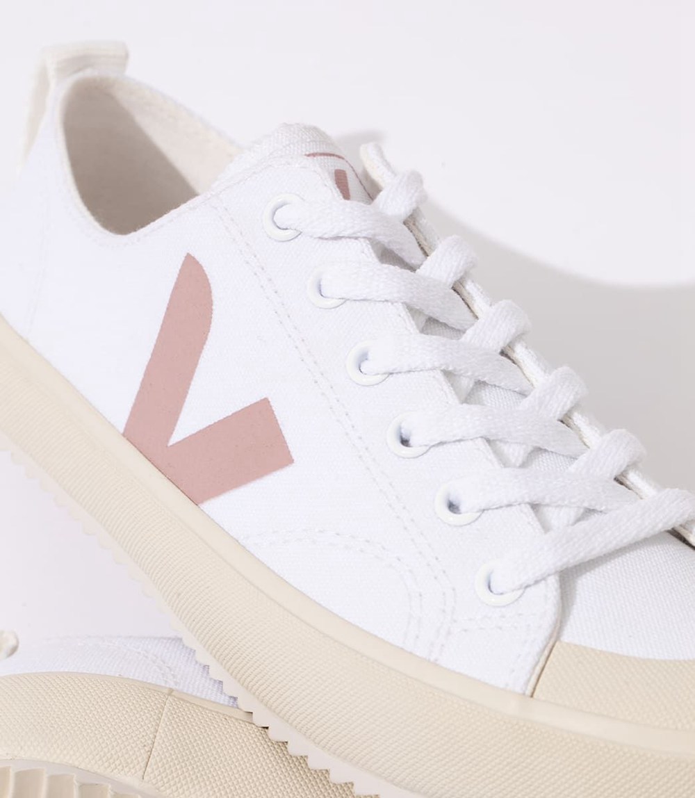 Veja Trainers Womens White/Pink - Nova Canvas - MGCW-80623